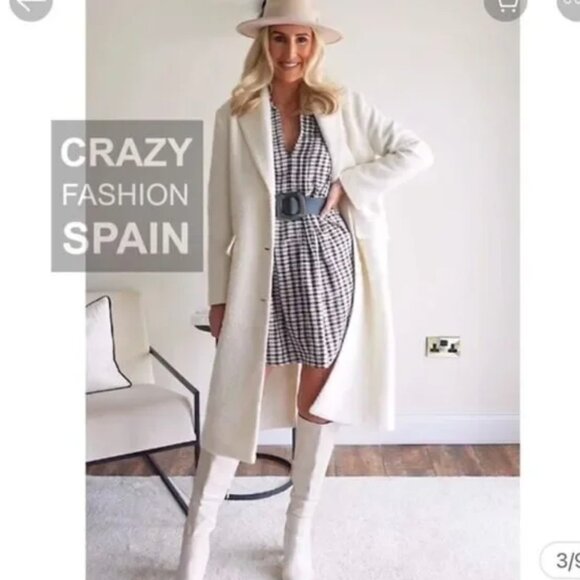 ZARA nwt CHECKED DRESS‎ WITH BELT - Picture 5 of 12